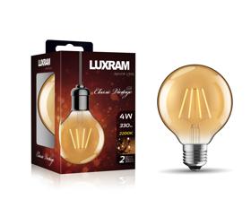 763626123  Value Vintage LED Globe 80mm E27 4W 2200K 330lm